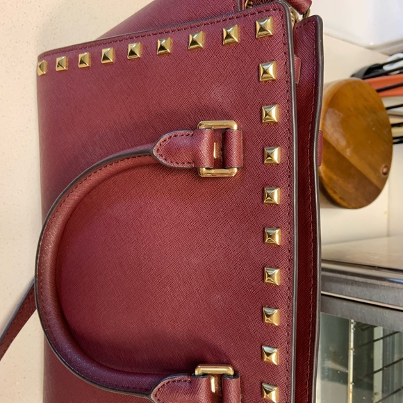 Michael Kors Selma Stud Leather Satchel - Picture 12 of 13